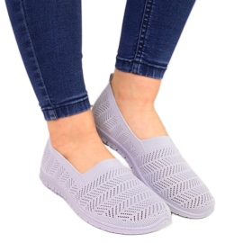 Sneakers traforate da donna slip on Filippo grigio