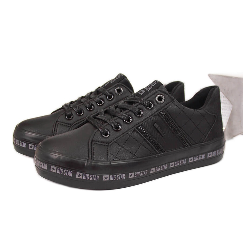 Sneakers basse nere da donna Big Star II274070 nere nero