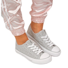 Sneakers basse Atletico in tessuto grigio