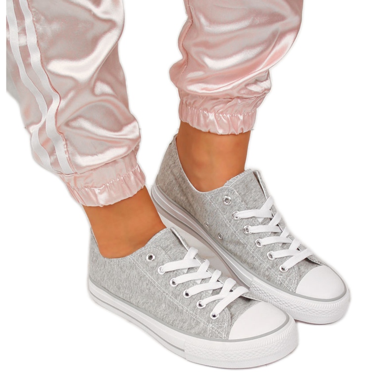 Sneakers basse Atletico in tessuto grigio