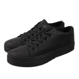 Sneakers basse da donna sulla piattaforma nere Big Star II274098 nero