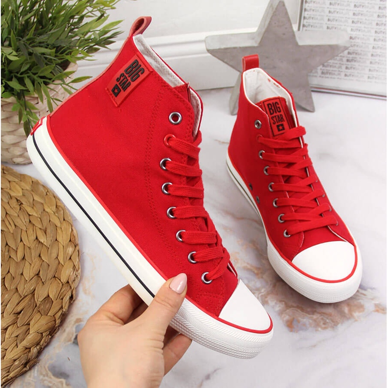 Sneakers in tessuto rosso Big Star JJ274128