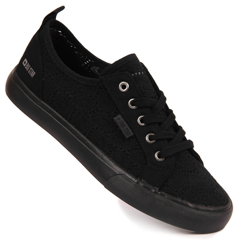 Low-top pizzo tessile nero Big Star JJ274064