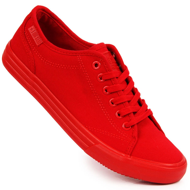 Sneakers basse in tessuto tutte rosse Big Star JJ274068 rosso