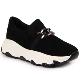 Sneakers da donna con slip a catena su Potocki nero