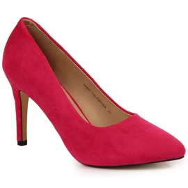 Décolleté con tacco a spillo in suede fucsia eVento rosa