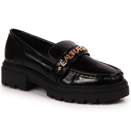 Scarpe da donna laccate nere con la scritta Laura La.Fi nero