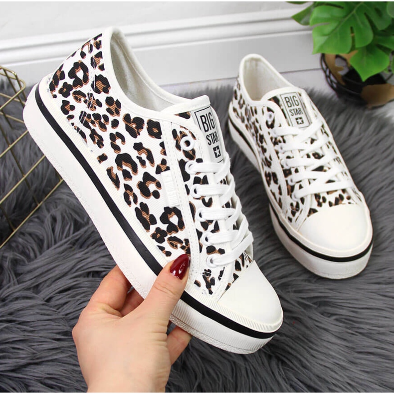 Stampa leopardata bianca da donna Big Star JJ274615