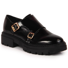 Scarpe da donna con plateau laccate nere Laura La.Fi nero