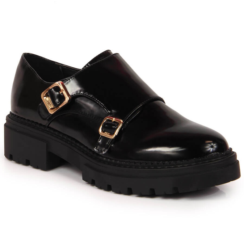 Scarpe da donna con plateau laccate nere Laura La.Fi nero
