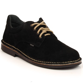 Scarpe in pelle, camoscio per uomo, nero Gregor 1108
