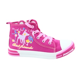 American Club Sneakers rosa con cerniera American TEN13 blu
