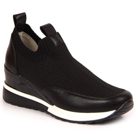 Scarpe con zeppa nere da donna Potocki nero