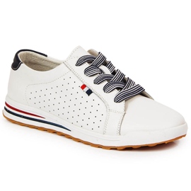 Sneakers da donna in pelle bianca Filippo