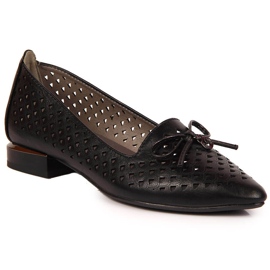 Scarpe Jezzi da donna traforate, a punta, nere nero