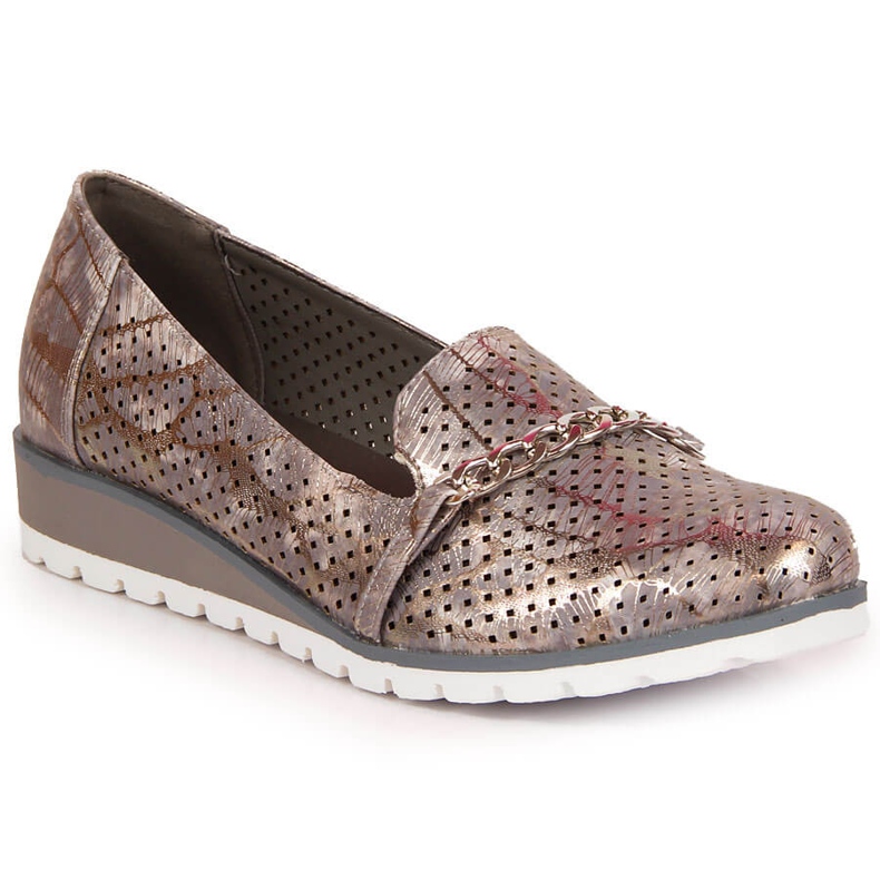 Scarpe da donna traforate con catena Lavender Jezzi viola multicolore