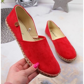 Espadrillas da donna rosse Vinceza con cut-out rosso