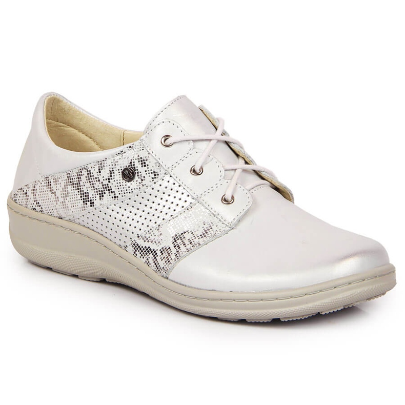 Comode scarpe da donna in pelle, argento Helios 399 d'argento