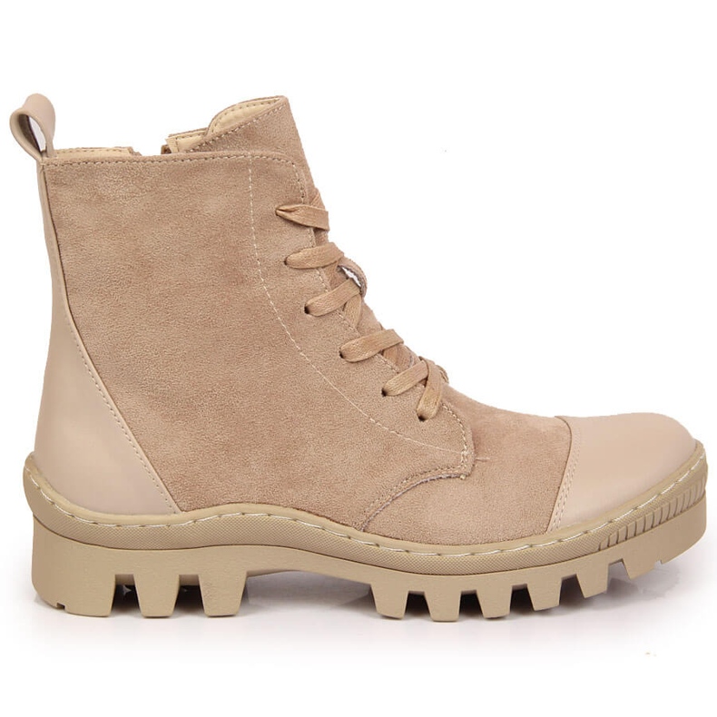 S.Barski Sneakers da donna beige con plateau DA
