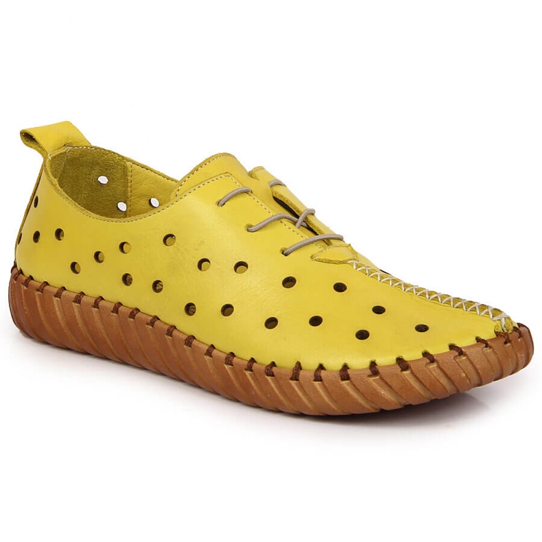 Comode scarpe in pelle gialla Artiker giallo