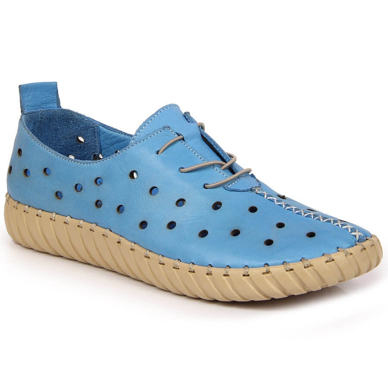 Scarpa in pelle traforata, Artiker blu comfort