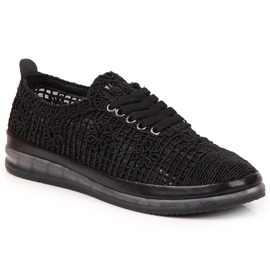Sneakers da donna in pizzo Artiker nere nero