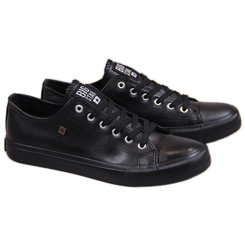 Sneakers da uomo in ecopelle nere Big Star V174345 nero