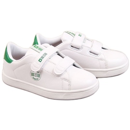 Sneakers da bambino Big Star DD374029 bianche in ecopelle con velcro bianco