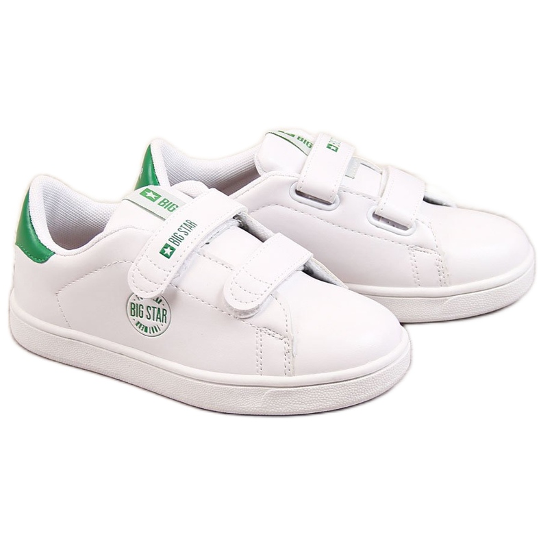 Sneakers da bambino Big Star DD374029 bianche in ecopelle con velcro bianca