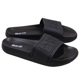 Ciabatte da spiaggia per bambini in gomma nere Big Star DD374157 nero
