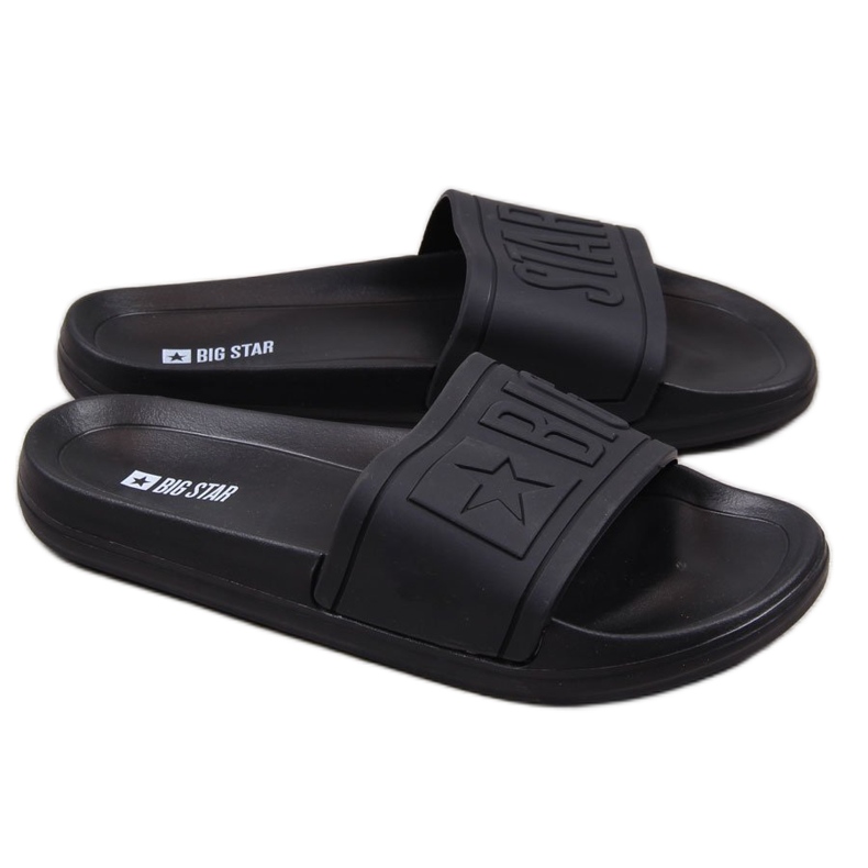 Ciabatte da spiaggia per bambini in gomma nere Big Star DD374157 nero