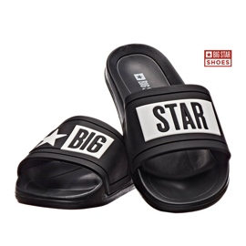 Ciabatte da spiaggia in gomma nera Big Star DD274A266 nero