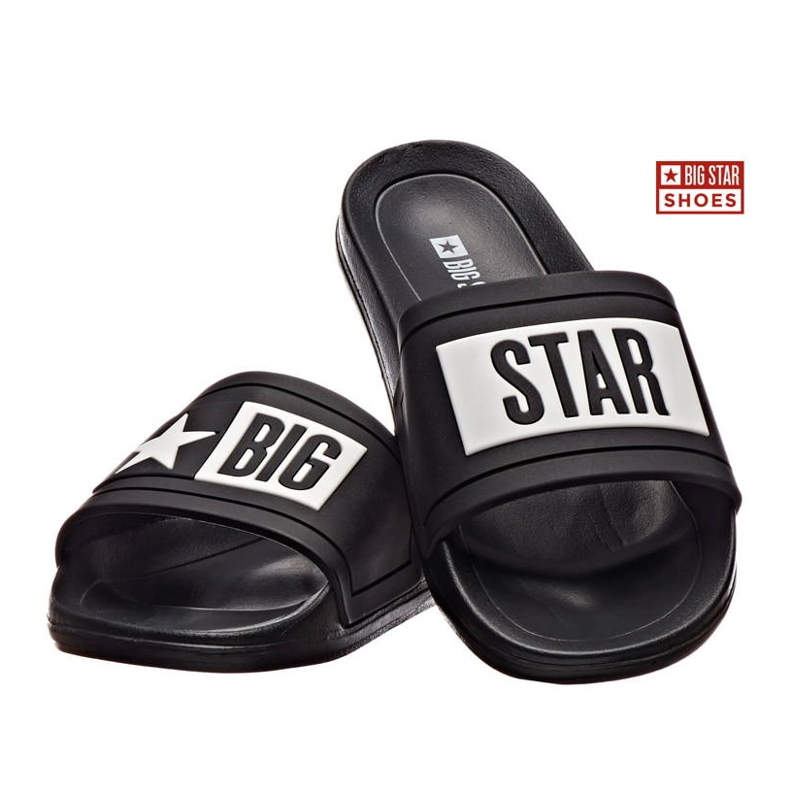 Ciabatte da spiaggia in gomma nera Big Star DD274A266 nero