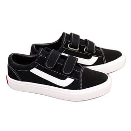 Sneakers nere da bambino Atletico nere con velcro nero