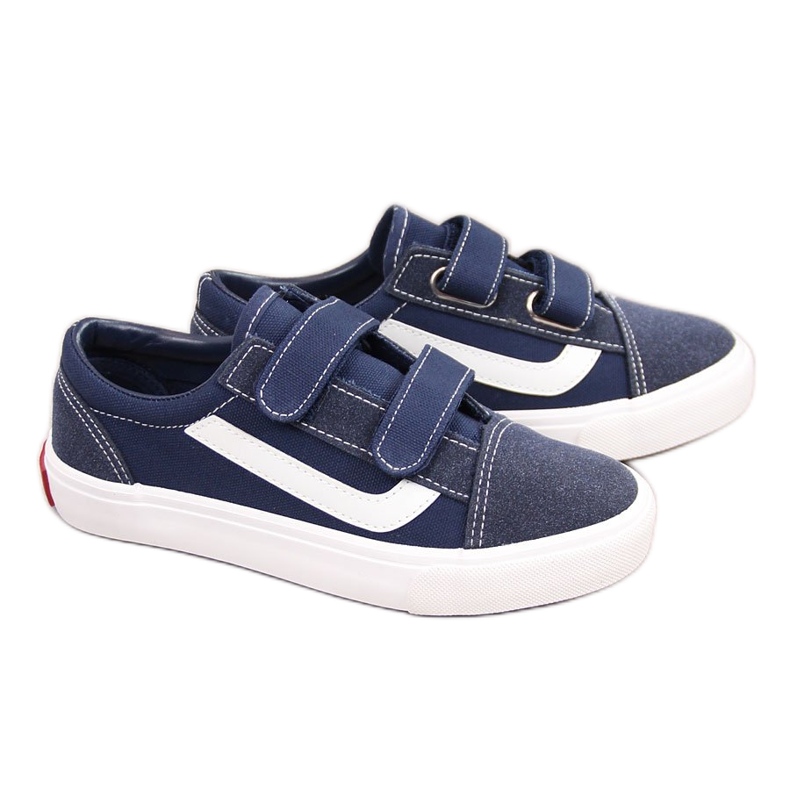 Sneakers da bambino Atletico blu navy con velcro