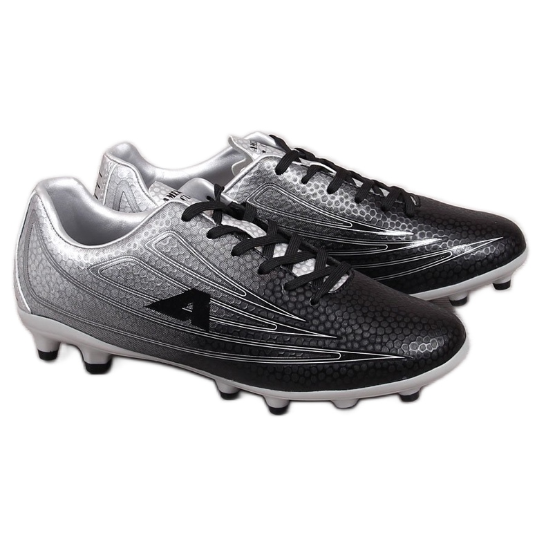 Scarpe da calcio da uomo nere e argento American Club argento nero d'argento