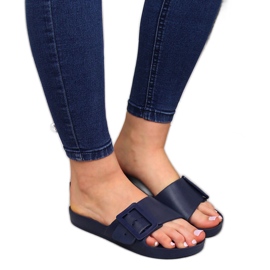 Ciabatte da mare da donna in schiuma blu navy Big Star FF274A388