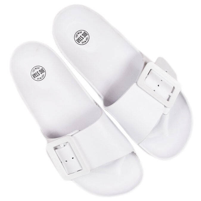 Ciabatte da spiaggia da donna bianche in schiuma Big Star FF274A391 bianca