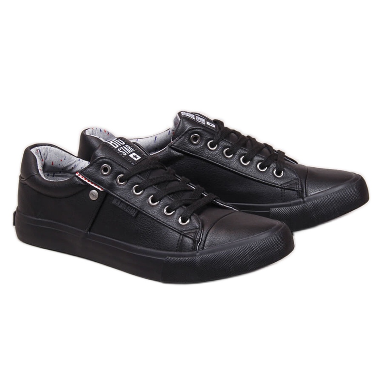 Scarpa bassa da uomo in ecopelle nera Big Star GG174029 nero