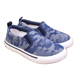 Sneakers slip on ciabatte per la scuola materna blu navy Atletico