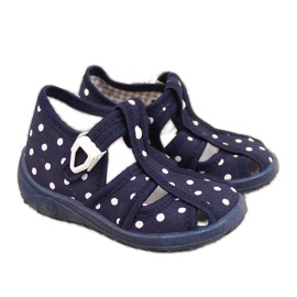 Ciabatte da bambina, sandali Nazo blu navy