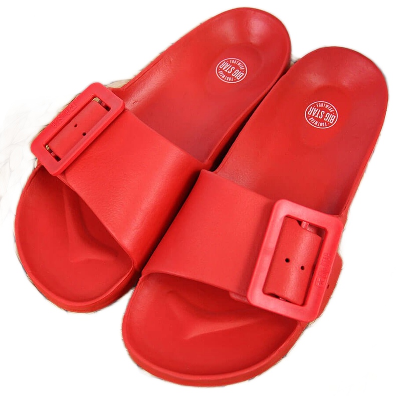 Ciabatte da spiaggia da donna in schiuma rossa Big Star FF274A385 rosso