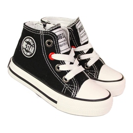 Sneakers da bambino nere con cerniera Big Star HH374084 nero