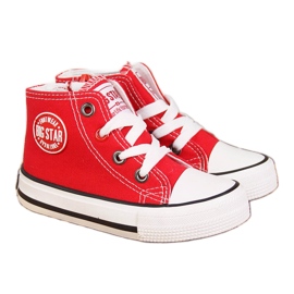 Sneakers da bambino con cerniera rossa Big Star HH374086 rosso