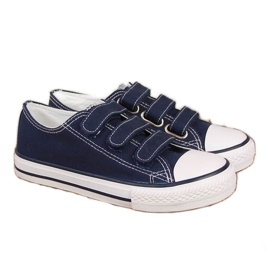 Sneakers basse da bambino Atletico blu navy con velcro