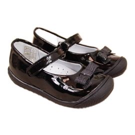 Ballerine nere da bambina con velcro nere Kornecki 6065 nero