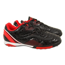 Scarpe sportive per erba per bambini American Club nere e rosse nero rosso nero