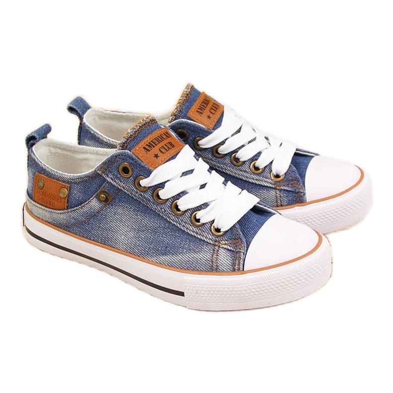 Sneakers basse da bambino blu navy American Club