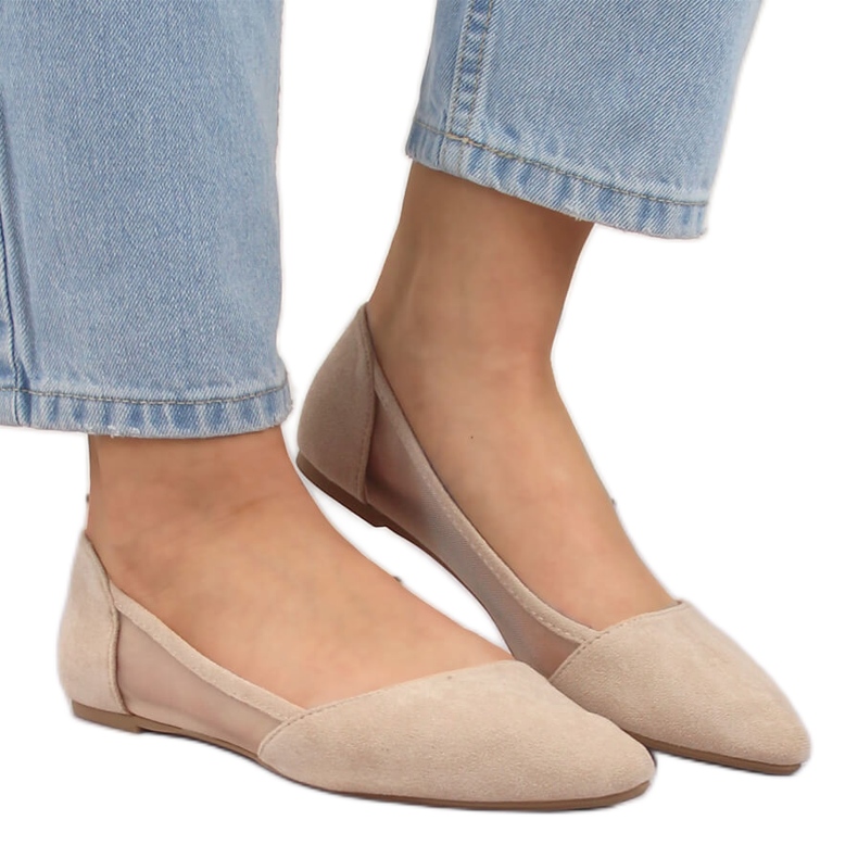 Ballerine spitz beige da donna eVento