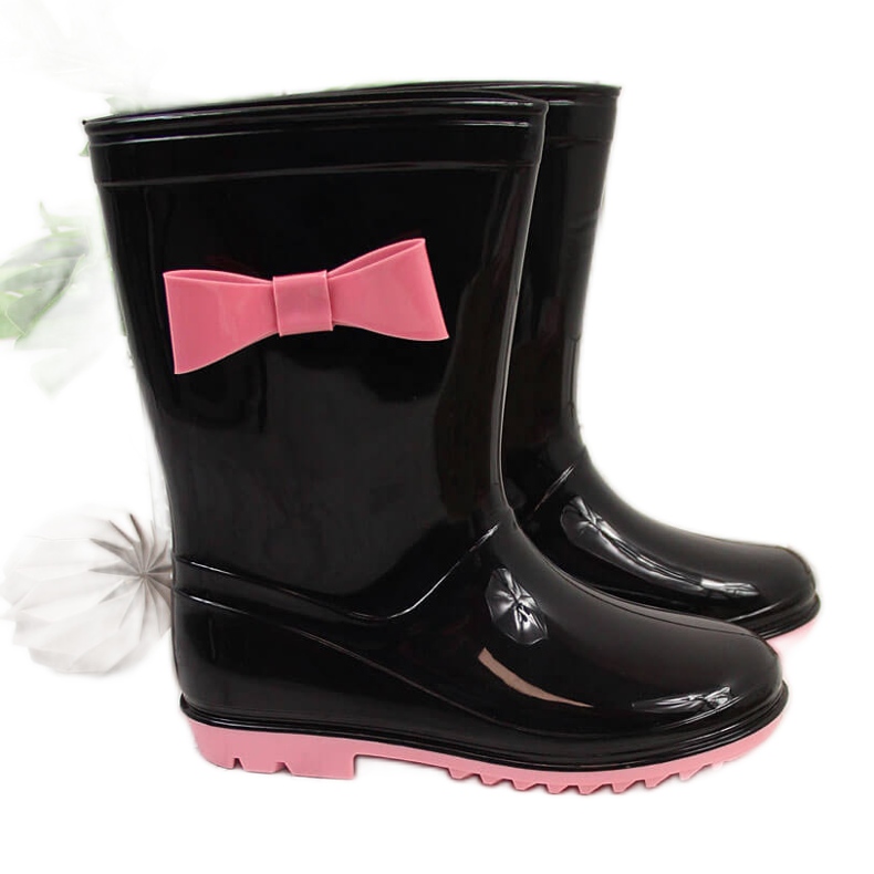 Galosce da ragazza Black American Club con fiocco nero